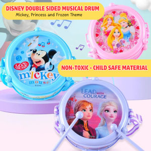 [SG Seller] Disney Drum Toy for Toddler and Kids – Double-Sided Musical Drum | Safe-for Kids | Mickey Princess Frozen