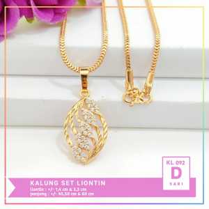 Nice Jewelry Kalung dewasa milano permata full zirkon perhiasan wanita kalung lapis emas gold KL 092