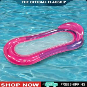 [LEAZEN] PVC Inflatable Hammock Bed Foldable Water Recliner Mats Leak Proof Nozzle Waterproof Wear Resistant Swimming Pool Accessories
