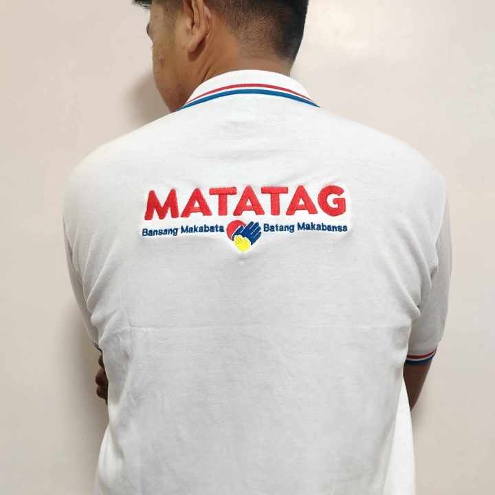 DepEd Matatag Polo White with Stripes Unisex Font and Back Embroidery ...