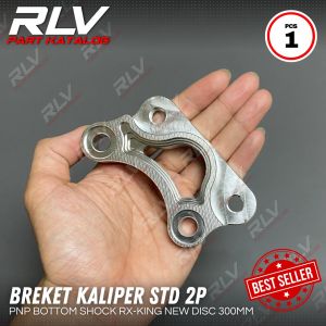 Briket Breket kaliper cnc RX-KING NEW 2piston KALIPER STANDAR pnp disk 300mm shock tahun muda