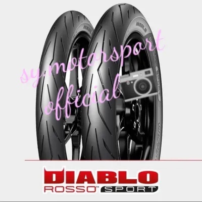PIRELLI DIABLO ROSSO SPORT / III 3 Bigger Size Tubeless Tyre 100/80110/70120/70130/70140/70150/60-17 Tire Tayar Motorcycle