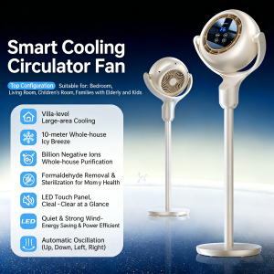 2 in 1 Stand Fan Desk Fan Turbo Air Circulation Fan With Remote 3D Circulating Air Cooler Inverter Electric Fan Heavy Duty