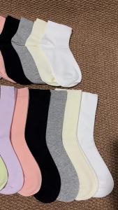 White womens socks summer thin pure cotton short socks suitable for Birkenstock shoes mid-calf socks seamless maternity socks Zhuji Socks Industry
