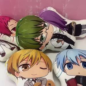 Kurokos Basketball Plush Toys Kuroko Tetsuya Pillow Aomine Daiki Stuffed Doll Murasakibara Atsushi Print Pillow Cushion Gift for Children
