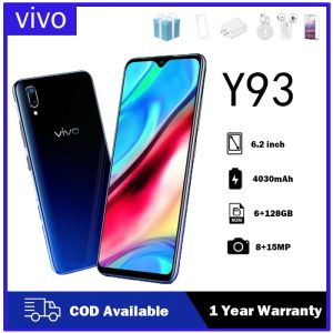【1 Year Warranty】Vivo Y93 phone Original Cellphone 6GB+128GB Brand New Smartphone 6.2 inch Full Screen Mobile Phone