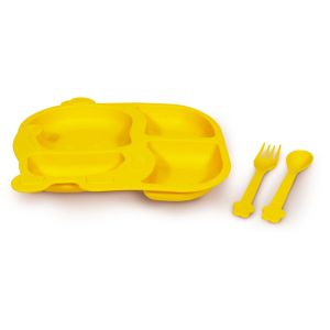 Piring Anak Set Peralatan Makan Bayi Karakter Bebek Duck Tableware Feeding Set Wheat Fiber DOVANA