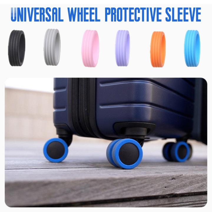 HTYY 8pcs Luggage Wheels Covers Noise Reduction Wheels Protector with