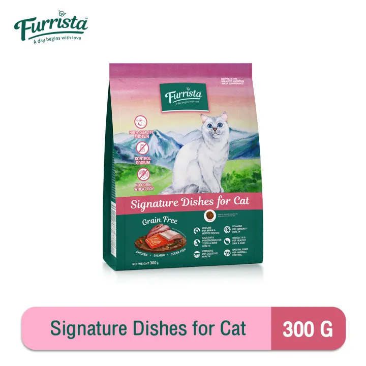 Furrista Signature Dishes อาหารแมวเกรนฟรี สำหรับแมวแพ้โปรตีนจากข้าว
