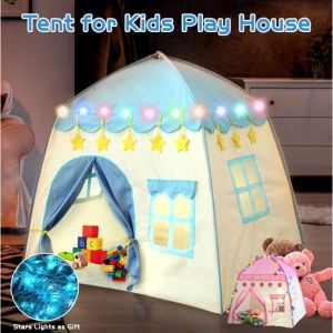 1.3M Portable Childrens Tent Wigwam Folding Kids Tents Tipi Baby Play House Large Girls Pink Princess Castle Child Room Decor