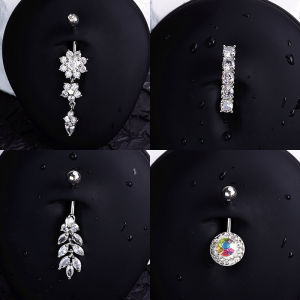 shiqinbaihuo Trái tim ngọt ngào bướm rốn Vòng Zircon bụng nút Vòng cho phụ nữ cơ thể trang trí kỳ nghỉ giải trí bãi biển trang sức quà tặng