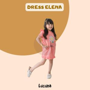 Dress Anak Elena Lucuna Warna Peach Size 1-5 Tahun