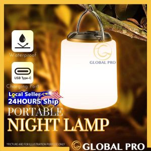 Rechargeable LED Night Light Soft Light Portable Lantern Camping Light Type-C USB Lampu Gantung Khemah Tent Lamp Fishing