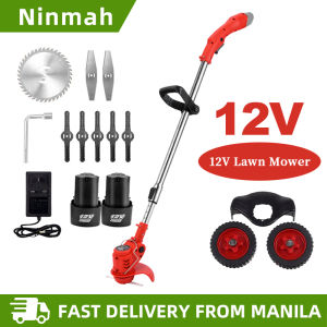 cordless lawn mower portable trimmer garden tool brush grass trimmer   Electric lawn mower rechargeable grass cutter