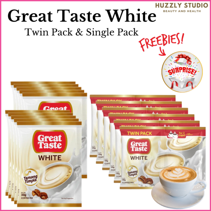 GREAT TASTE White Coffee Twin Pack 50g x 10 sachets, Breakfast 3n1 ...