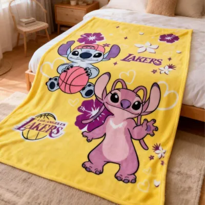 Imported Adult and kids universal character flannel nap blanket sofa blanket bed cover super soft