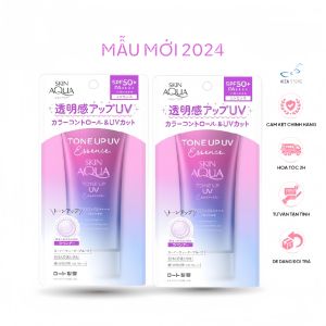 [Chính Hãng] Kem Chống Nắng Rohto Skin Aqua Tone Up UV Essence SPF50+/PA++++ 80g MẪU MỚI 2024