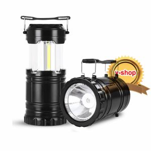 LED Camping Flashlightโคมไฟตะเกียง+ไฟฉาย 2in1 ตะเกียงแคมปิ้ง 3COB+1LED พกพาสะดวก ใช้ถ่านAAx3 รับประกันสินค้า