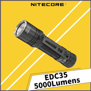 Nitecore EDC35 5000 Lumen EDC Flashlight USB-C Rechargeable High Power Super Bright Sticker for Everyday Carry