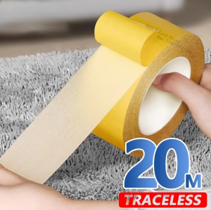 เทปสองหน้าผ้า พรมปูพื้นที่มีความหนืดสูง โปร่งใส และไร้รอยต่อ