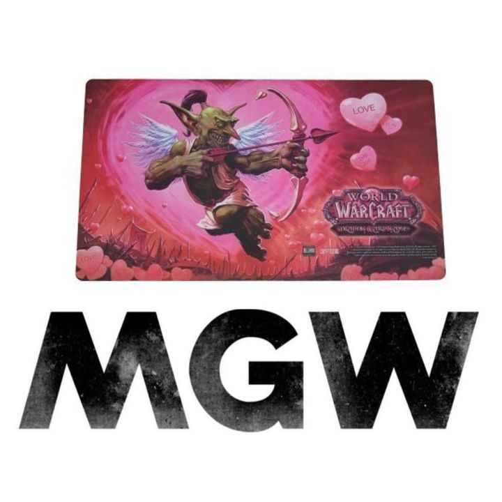 *READ* World Of Warcraft WOW Love is in the Air Kwee Q. Peddlefeet  Playmat Brand New Unused