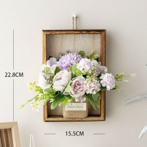 CANICECA Wall Hanging Flower 3D Faux Flowers Wall Accents DIY Wall Mounted Flower Creative Country Style Wall Accents Flower Home Decor