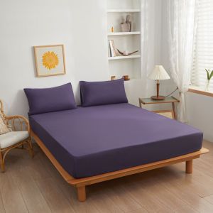 3 in1 Canadian cotton Bedsheet No Lukot No Gusot  Single/Double/Queen/King Korean Plain Bedsheet With 2 Pillowcases