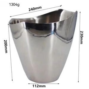 Sacesr Stainless Steel Ice Bucket Large Capacity Ice Bar Accessories Champagne Wine Bottles Coolers Portable Beer Whiskey Cooler 3M8Q4
