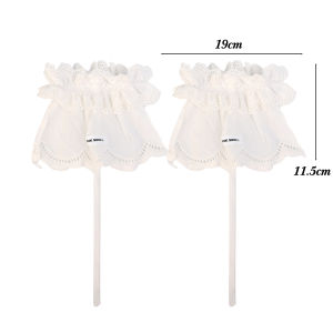 Japanese Lolita Slouchy Leg Warmers Y2K Sweet Girl White Lace Foot Warmers Ballet Style Over Shoes Socks Sleeves