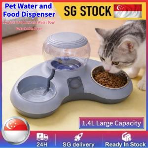 Cat Automatic Drinking Feeding Bowl Anti-overturning Non-slip Bowl for Cats Dogs Cat Food Holder Teddy Dog Bowl