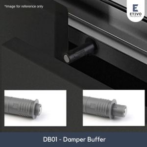 Etivo DB01 Built-In Push to Open Damper Buffer Hidden | Tip On Magnet Tanam Pintu Laci Lemari