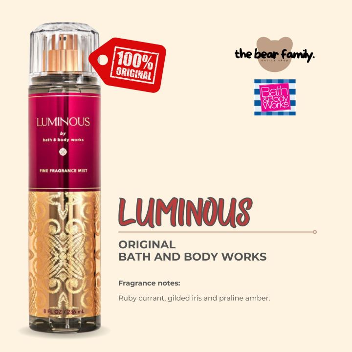 BEST SELLERS! ORIGINAL Bath and Body Works Perfume Mist Luminous - Main Image