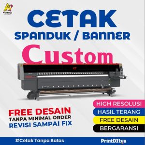 Cetak Spanduk / Cetak Banner / Gratis Design Custom / Sehari Jadi