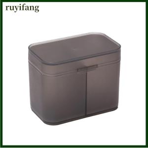 ruyifang Miếng Bông Tăm Bông Khăn Lau Móng Tay Trang Điểm Bàn Chải Tổ Chức Hộp Lưu Trữ Chủ Container Trường Hợp Độc Lập Double-Ngăn