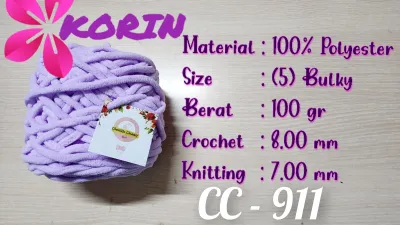 Benang Rajut Chenille Chunky Korin/Benang Rajut Handuk / SINGLE COLOR 100gr