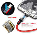 【3 In 1】Fast Charger Cable Charge Cord Nylon USB Charging Wire for Samsung Xiaomi Huawei Iphone Etc. 