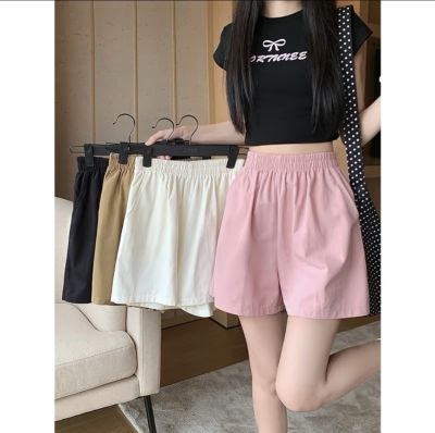 [Combo 2 quần] Quần short nữ cạp chun kiểu dáng basic vải mát có túi hai bên, Quần Short Mặc Nhà Ống Rộng Thoáng Mát