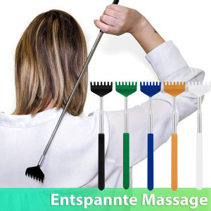 [SG SELLER]Adjustable Colorful Stainless steel Back Scratcher Back Massage Telescopic Anti Itch Claw Massager Back Massage For Elders Tickle Massage Stick
