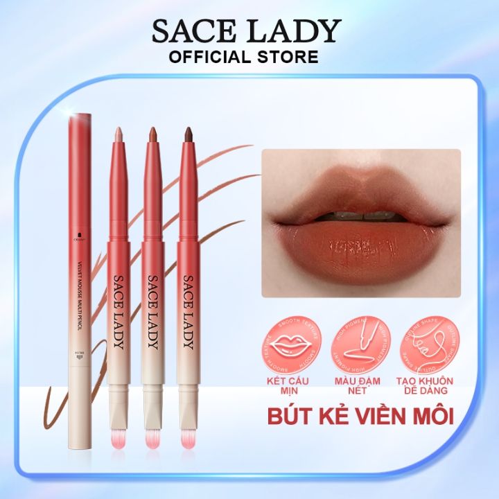 Chì kẻ môi SACE LADY Son môi Velvet Matte Finish Lipstick Mỹ phẩm trang ...
