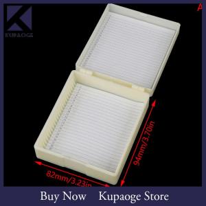 [Kupaoge] Plastic Microscope Slide Box 25/50/100pcs Biological Slices Storage Case