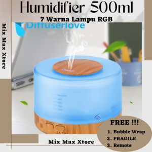 Humidifier Diffuser Aromaterapi 500ml love Air 7 Color & with Remote Control (2467)
