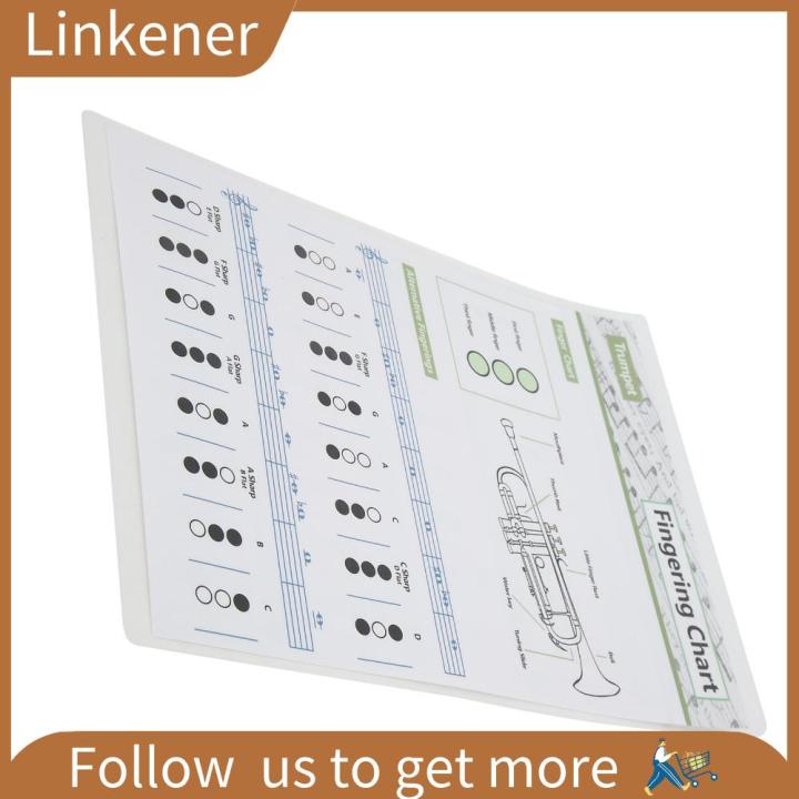 LINKENER Fingering Practice Chart Trumpet Chord Chart Small Size ...