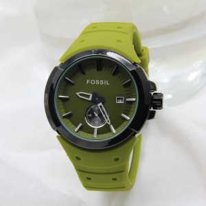 Jam Tangan Wanita Fo55il Chrono Karet Rubber Mewah Fashion Terbaru Elegan