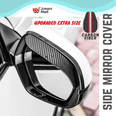 [𝐔𝐏𝐆𝐑𝐀𝐃𝐄𝐃] CARBON FIBER CAR SIDE MIRROR GUARD Rear View Flexible Eyebrow Visor Universal Lip Cover Decorate Shade 汽车镜子 Axia Myvi Bezza Alza Waja Saga Wira Persona Iriz Aruz Ativa Viva