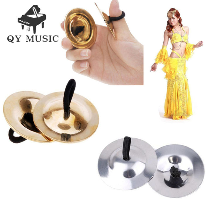 1 Pair Finger Cymbals Copper Cymbals Belly Dance Finger Bells Child