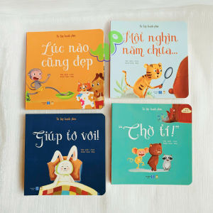 Bộ Tự lập hạnh phúc 4 cuốn bồi cứng - Sách truyện cho bé 1-6 tuổi Lionbooks