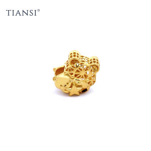 TIANSI 916 (22K) Gold Bear Charm 熊路路通 PC095-011 Charm Emas