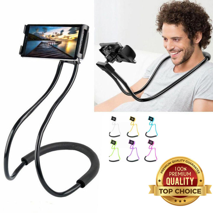 Metal Alloy Necklace Cell Phone Support Tablet PC Holder Hanging Neck  Magnet Stand Flexible Phone Brackets Rotate Long Selfie Arm Lazy Mount From  9,47 € | DHgate