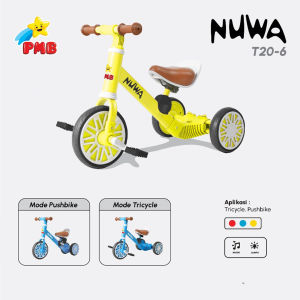 Tricle Bike balance bike nuwa T20-6 Sepeda Anak Roda 3 Push Bike Balance Bike Sepeda Keseimbangan