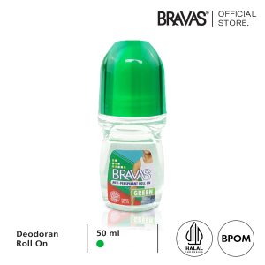 BRAVAS Roll On Deodoran Pria 50 ML Anti Keringat / Lengket / Noda Perspirant Deodorant Original Halal XX-CT